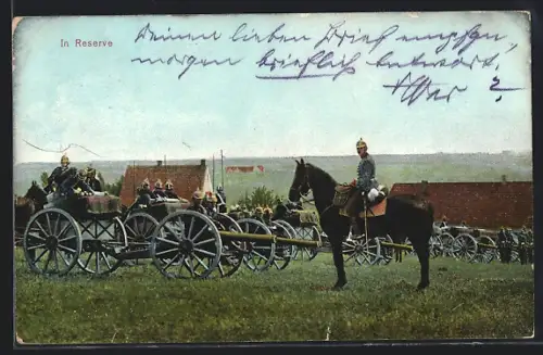 AK Artillerie in Reserve, Uniformierte Soldaten mit Geschützen