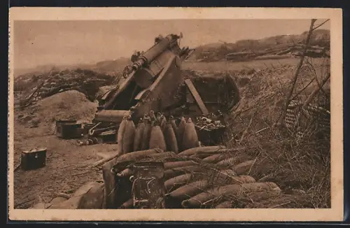 AK Erbeutete engl. 24cm Mörser