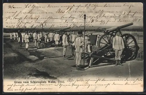 AK Wahn /Rhld., Artillerie auf dem Schiessplatz Wahn