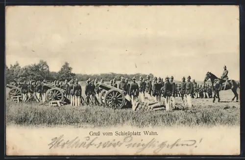 AK Wahn, Artillerie auf dem Schiessplatz Wahn