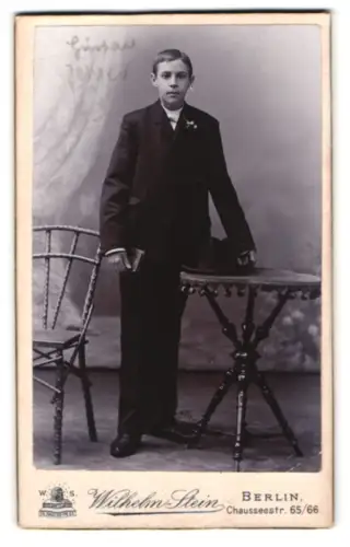 Fotografie Wilhelm Stein, Berlin, Chausseestr. 65/66, Gustav Jehser, geb. 1890, gest. 1966