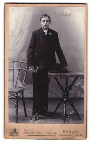 Fotografie Wilhelm Stein, Berlin, Chausseestr. 65/66, Gustav Jehser als junger Mann, geb. 1890, gest. 1966