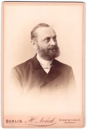 Fotografie H. Noack, Berlin, Unter den Linden 45, Porträt eines Mannes mit Bart