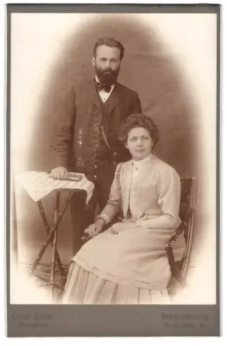 Fotografie Oskar Raspe, Braunschweig, Rudolfstr. 8, Porträt eines Paares