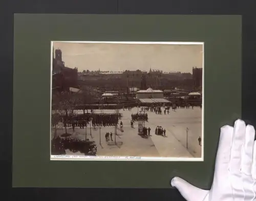 Fotografie Ansicht Wien, Enthüllung des Maria-Theresia Denkmals 1888 am Maria-Theresien-Platz