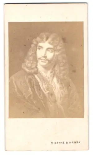 Fotografie Miethke & Wawra, Wien, Portrait Moliere Jean-Baptiste Poquelin, franz. Schauspieler und Theaterdirektor