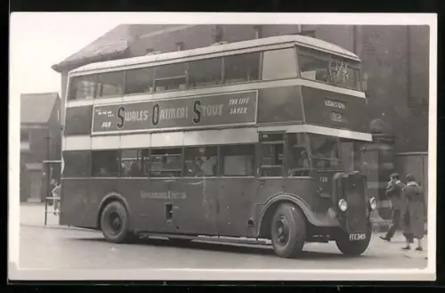 Foto-AK Autobus der Lancashire United mit Kennzeichen FTE 340