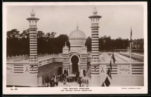 AK London, British-Empire Exhibition 1924, the Malaya Pavilion