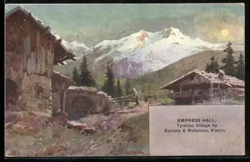 Künstler-AK London, I. R. Austrian Exhibition 1906, Tyrolian Village