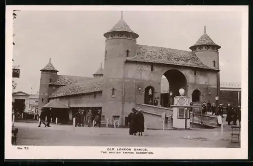 AK Wembley, British Empire Exhibition, Old London Bridge