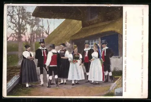 AK Badische Volkstrachten, Hotzenwälder