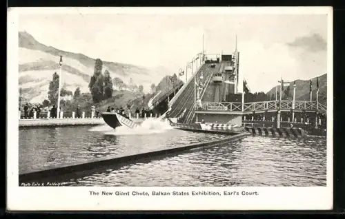 AK London, The New Giant Chute, Balkan States Exhibition, Earl`s Court, Ausstellung