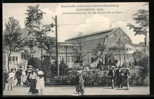 AK Nürnberg, Bayerische Jubiläums-Landes-Ausstellung 1906, Unterrichtsausstellung des Kgl. Staatsminist. d. Innern