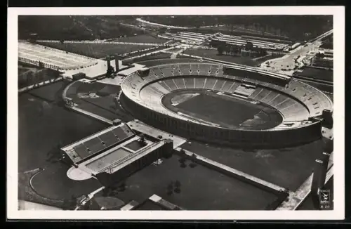 AK Berlin, Reichssportfeld, Olympia-Stadion und Schwimm-Stadion, Fliegeraufnahme