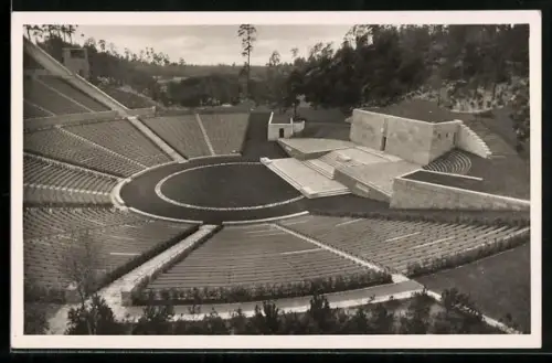 AK Berlin, Reichssportfeld mit Dietrich-Eckardt-Bühne aus der Vogelschau