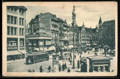 AK Berlin, Spittelmarkt mit Strassenbahn