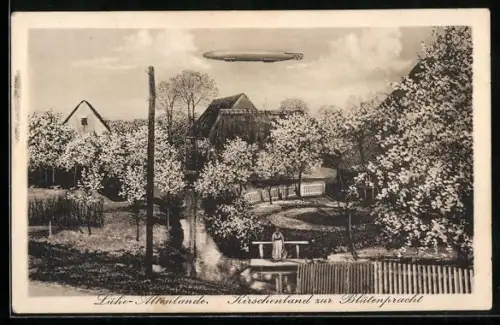 AK Lühe-Altenlande, Zeppelin über Kirschenland