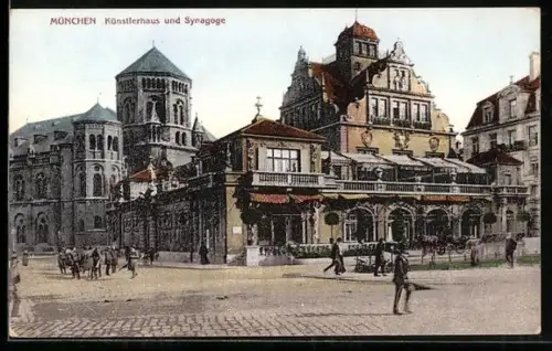 AK München, Künstlerhaus und Synagoge