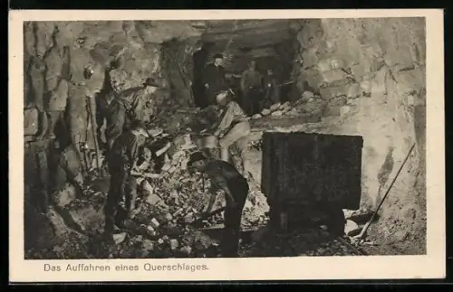 AK Die Grube, das Auffahren eines Querschlages, Bohrhammer