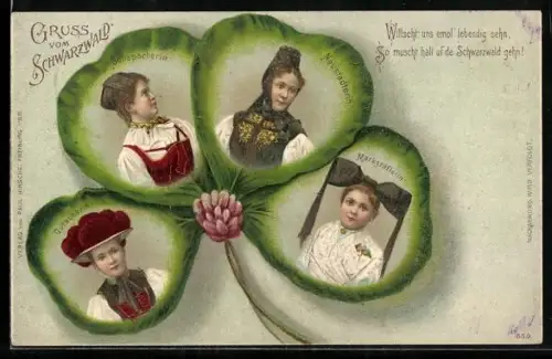 Lithographie Schapacherin, Neustädterin, Gutacherin u. Markgräflerin