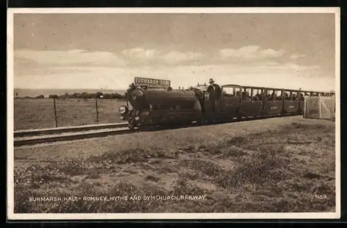 AK Burmarsh, Halt, Kleinbahn Romney, Hythe and Dymchurch Railway