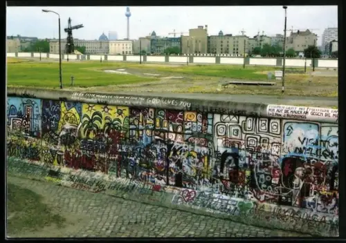 AK Berlin, Die Mauer am Potsdamer Platz