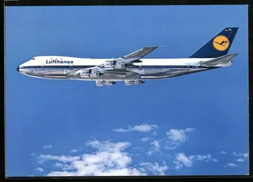 AK Lufthansa Boeing Jet 747, im Flug
