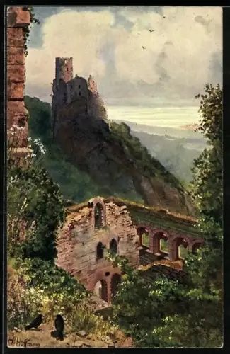 AK Rappoltsweiler, St. Ulrichsburg, Blick auf Ruine Giersberg