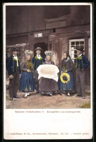 AK Badische Volkstrachten, Kinzigthäler aus Lehengericht