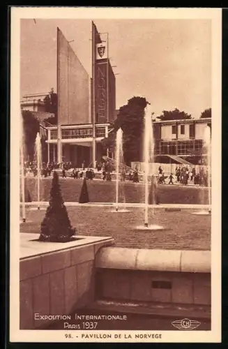 AK Paris, Exposition Internationale 1937, Pavillon de la Norvege