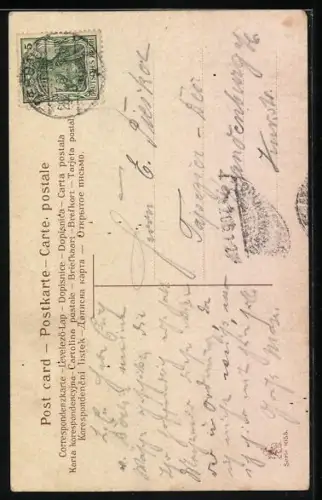 AK Geburtstagsgruss mit Briefträger