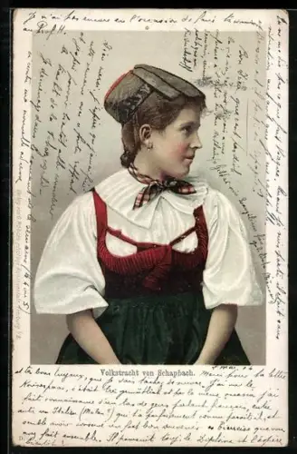 AK Mädchen in Volkstracht aus Schapach