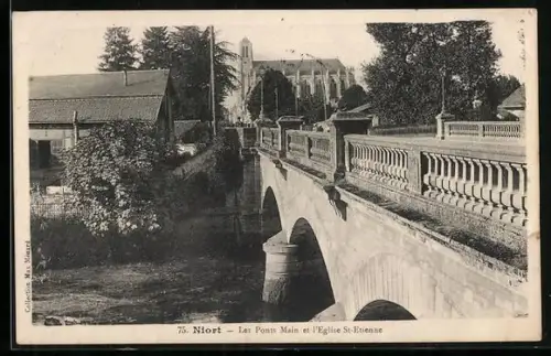 AK Niort, Les Ponts Main et l`Église St-Étienne