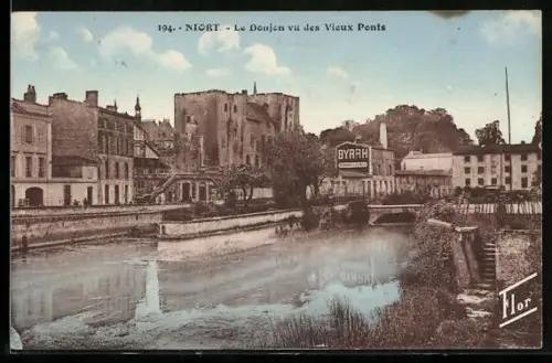 AK Niort, Le Donjon vu des Vieux Ponts