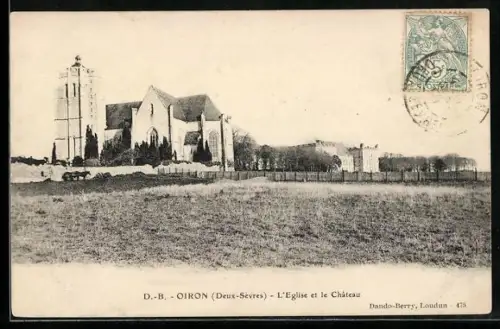 AK Oiron /Deux-Sèvres, L`Église et le Château