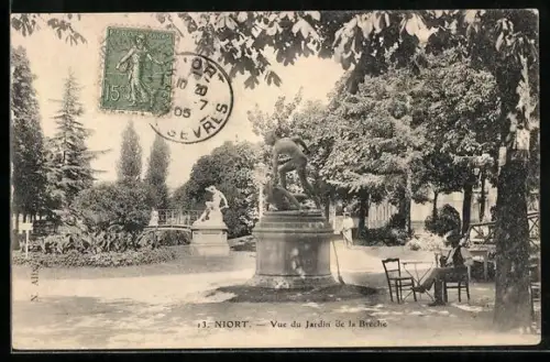 AK Niort, Vue du Jardin de la Brèche
