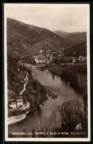 AK Entraygues-sur-Truyère, Route de Halage, Vue générale