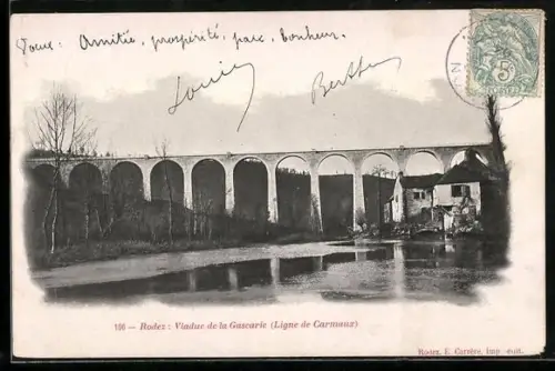 AK Rodez, Viaduc de la Gascarie, Ligne de Carmaux
