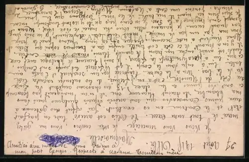 AK Rodez, La Poste et Jardin de la Place d`Armes