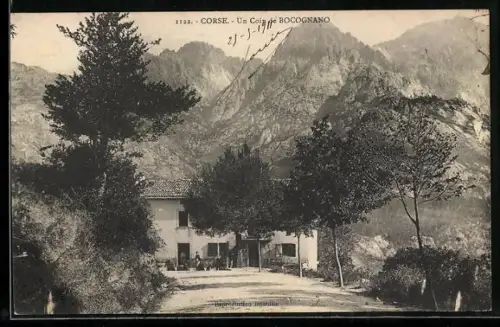 AK Bocognano /Corse, Un Coin de Bocognano en Corse avec vue sur les montagnes majestueuses