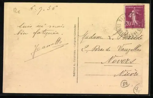 AK Castelsagrat /T.-et-G., Rue de La Poste