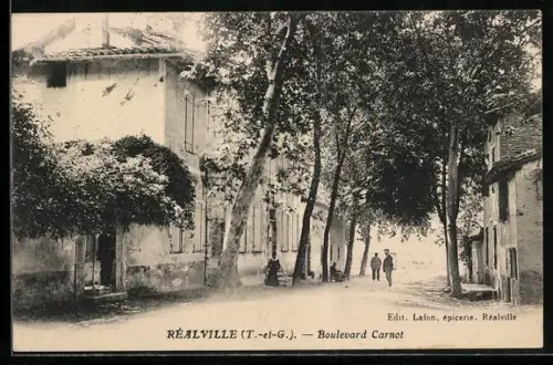 AK Réalville /T.-et-G., Boulevard Carnot