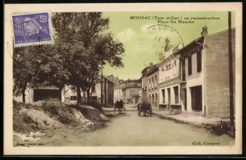 AK Moissac /Tarn-et-Gar., En reconstruction Place Ste Blanche