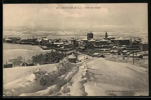 AK Saugues /H.-L., Sous les neiges