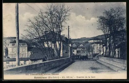 AK Retournac /Hte-Loire, Quartier de la Gare