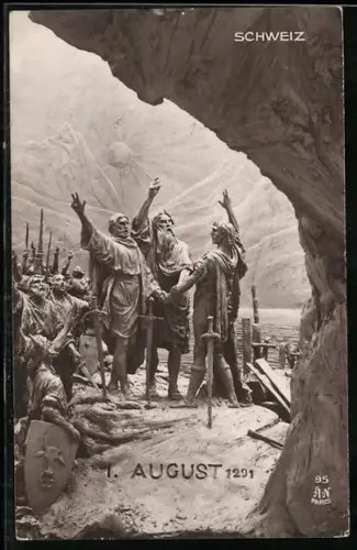 AK Schweiz, Darstellung des Rütlischwur, 1.8.1291
