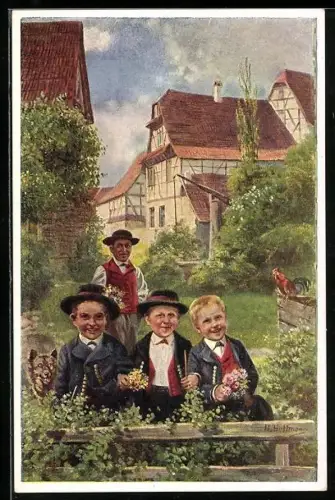 Künstler-AK Heinrich Hoffmann: Elsasser Büaba