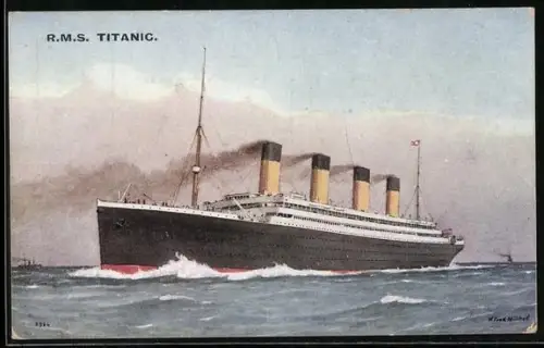 AK Passagierschiff R.M.S. Titanic der White Star Line in voller Fahrt auf hoher See