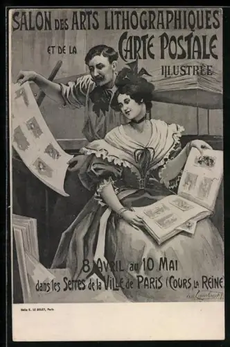 Künstler-AK Paris, Salon des Arts Lithographiques et de la Carte Postale Illustrée, Dans les Serres de la Ville