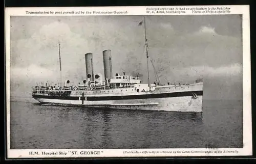 AK H.M. Hospital Ship St. George, Rotes Kreuz